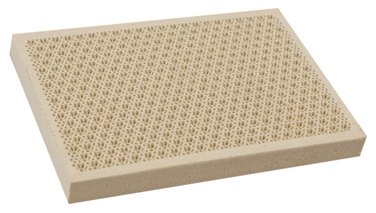ceramic tile for high efficient gas fired heater